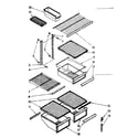 Kenmore 1068638553 shelf parts diagram