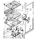 Kenmore 1068638553 compartment separator and control parts diagram