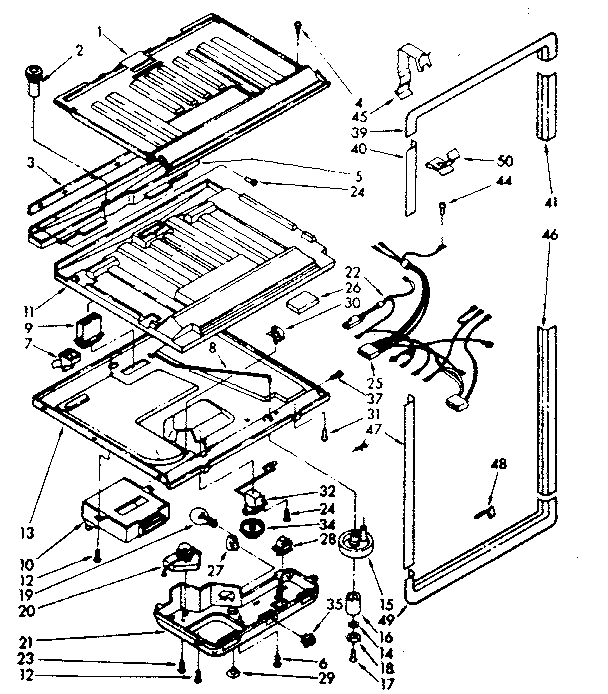 Compartment separator and control parts