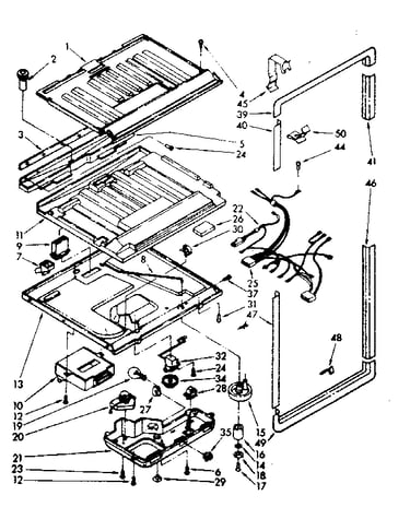 Compartment separator and control parts