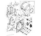 Kenmore 11087379320 bulkhead, drum and heater box parts diagram