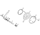 Sears 322471360 crank, chain wheel & chain guard assembly diagram