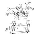Sears 15579 barbell support and front leg assembly diagram