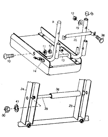 Barbell support and front leg assembly