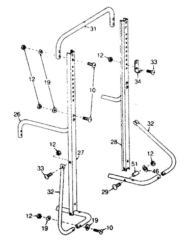 Squat rack assembly