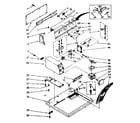 Kenmore 11077409850 top and console parts diagram