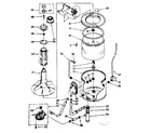 Kenmore 11082380210 tub and basket parts (suds only) diagram