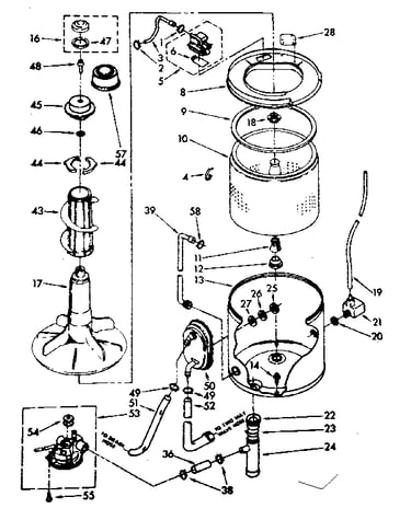 Tub and basket parts (suds only)