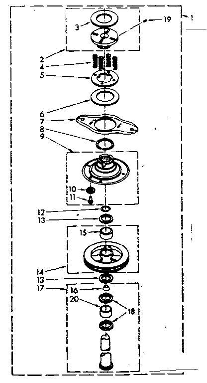 Basket drive and brake parts