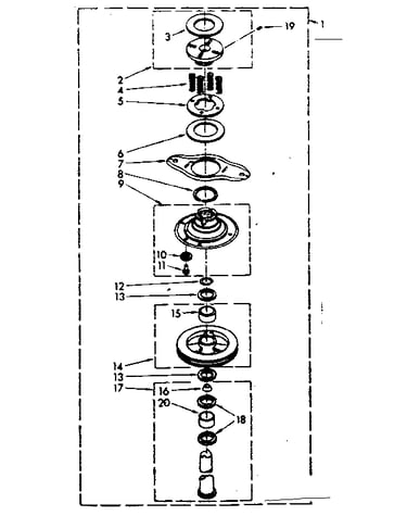 Basket drive and brake parts