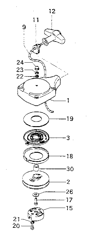 FIG. 3 RECOIL STARTER