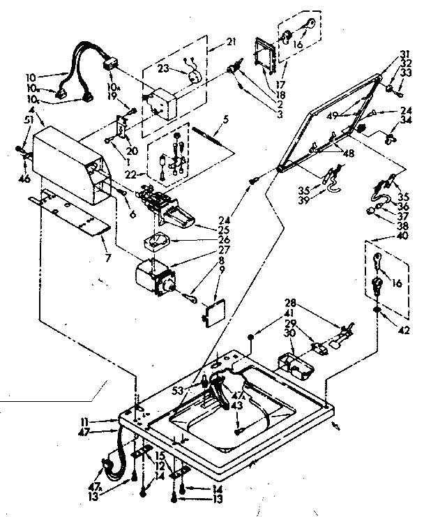 Top, lid and coin box parts