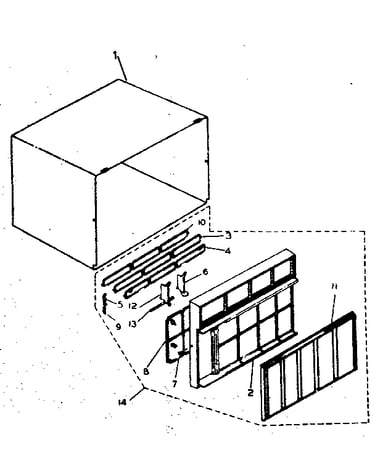 Cabinet and front panel parts