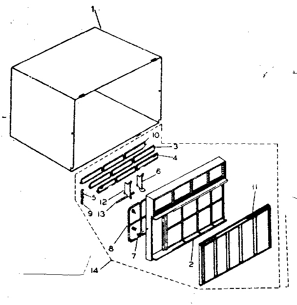 Cabinet and front panel parts