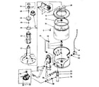 Kenmore 11082374200 tub and basket parts (suds only) diagram