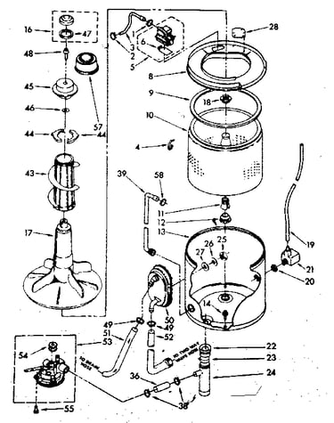 Tub and basket parts (suds only)