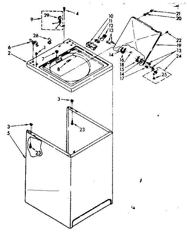 TOP AND CABINET PARTS