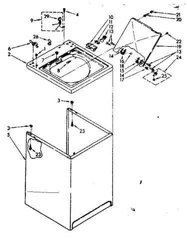 Top and cabinet parts