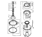 Kenmore 11081375350 agitator, basket and tub parts diagram