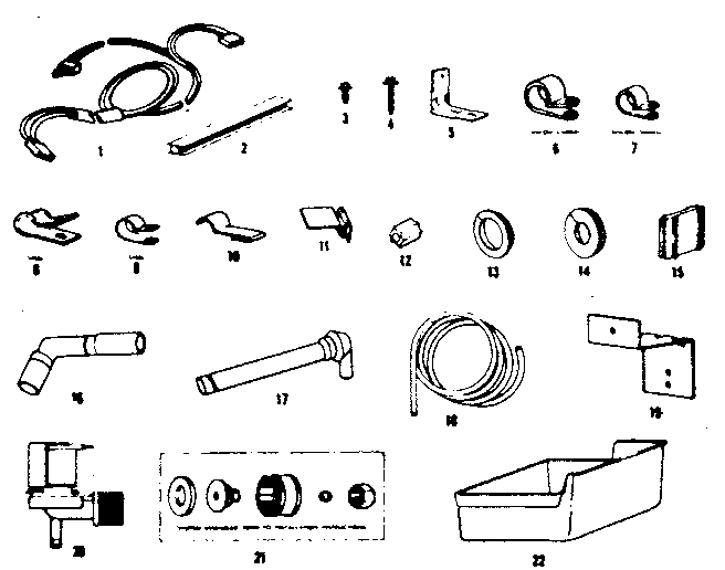 Ice maker installation parts
