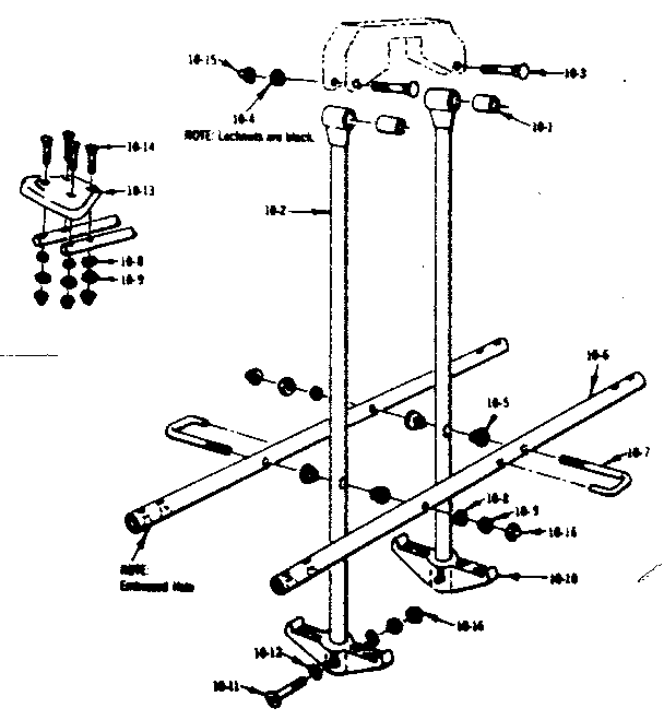 Glideride assembly no. 106 (open parts bag no. 4942320)