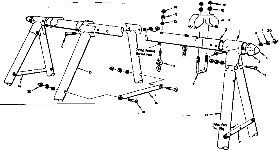 A frame assembly no. 108 (open parts bag no. 4944850)