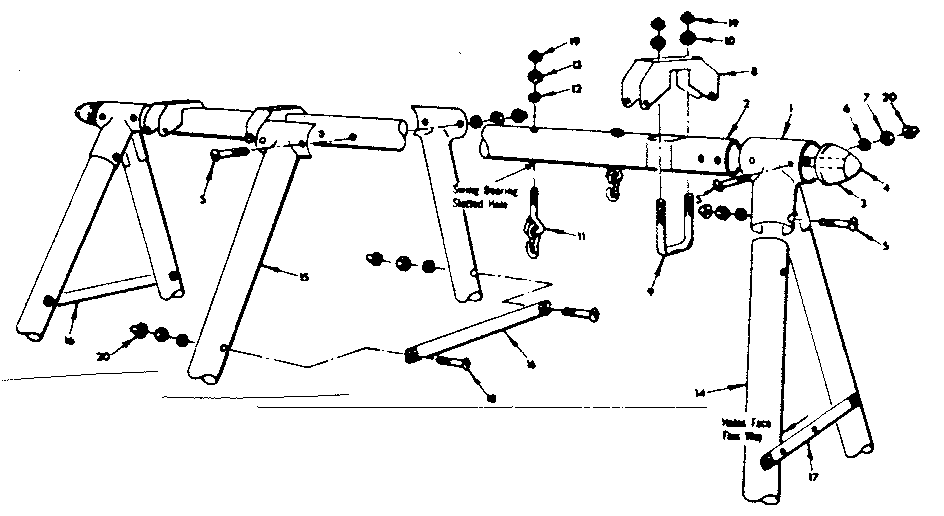 A frame assembly no. 101 (open parts bag no. 2605150)