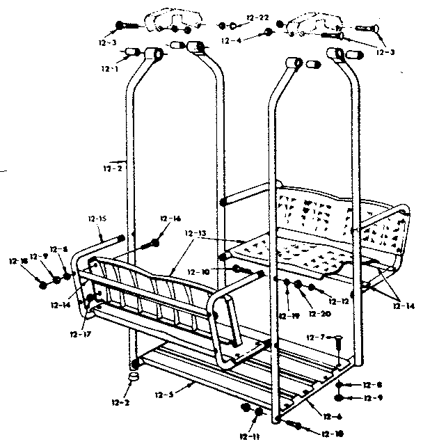 Lawnswing assembly no. 101 (open parts bag no. 2605350)
