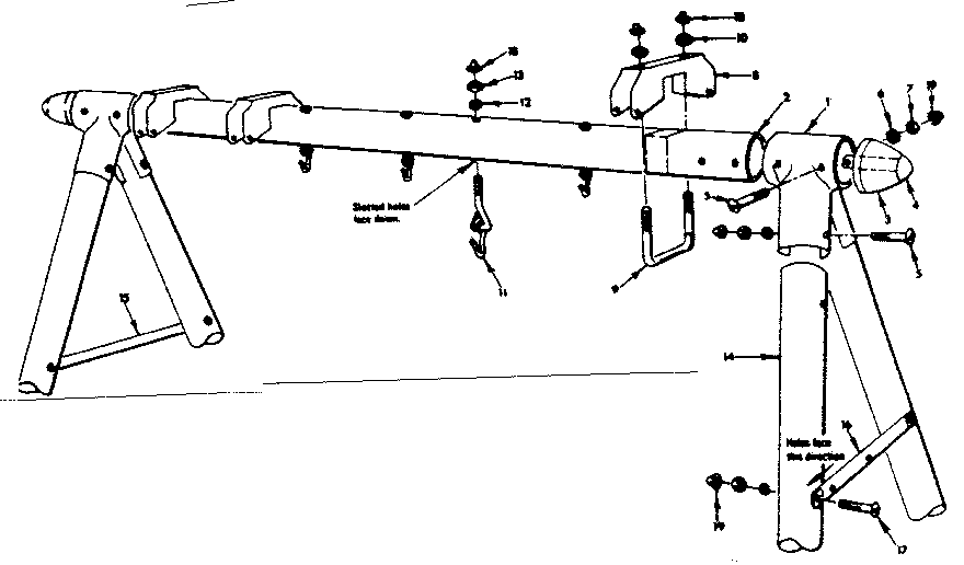 Frame assembly no. 103 (open parts bag no. 2605200)