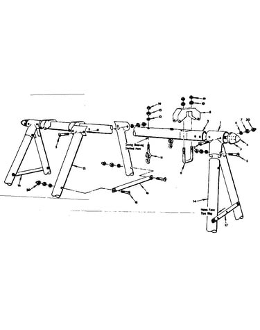 A frame assembly no. 108 open parts bag no. 4944050