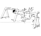 Sears 70172153-82 frame assembly no. 104 (open parts bag 2605210) diagram