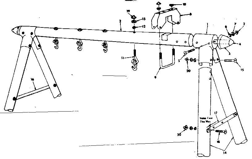 Frame assembly no. 26 (use parts bag no. 4041730)