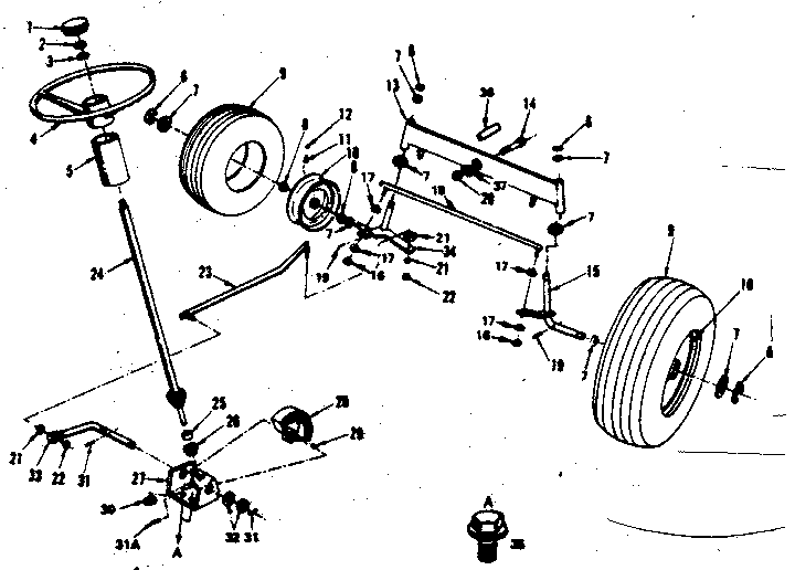 STEERING, FRONT AXLE AND WHEELS