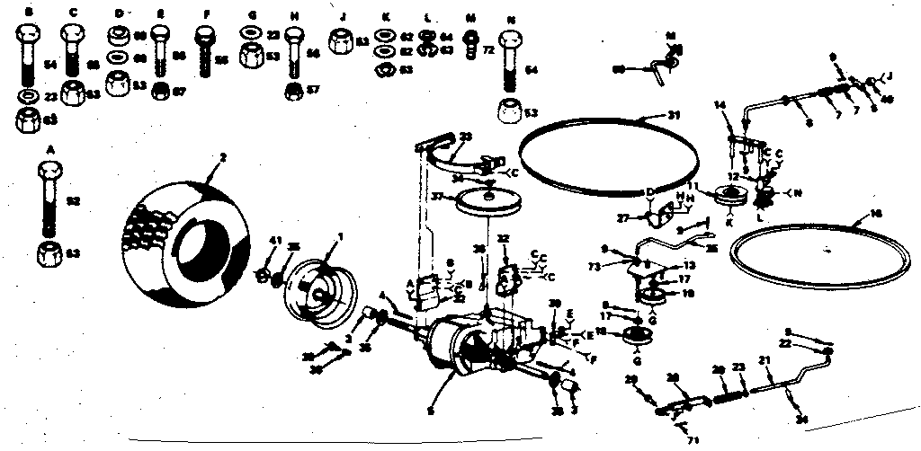 TRANSMISSION AND REAR WHEEL