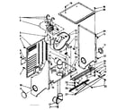 Kenmore 11088495820 dryer cabinet and motor parts diagram