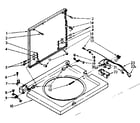Kenmore 11088495820 washer top and lid parts diagram