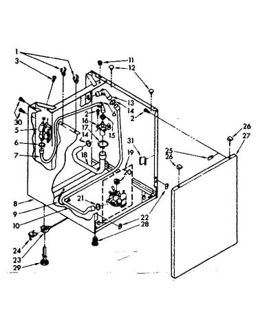 Washer cabinet parts