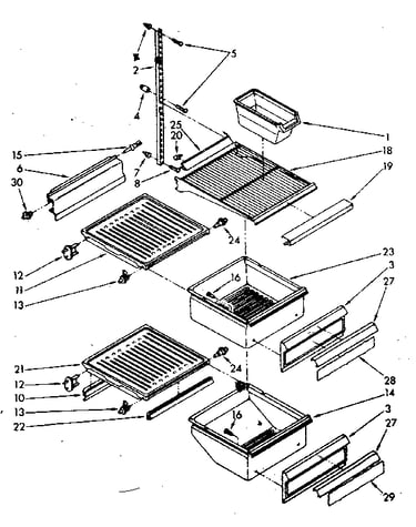 Refrigerator interior parts