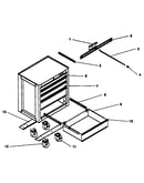 5-drawer roller cabinet