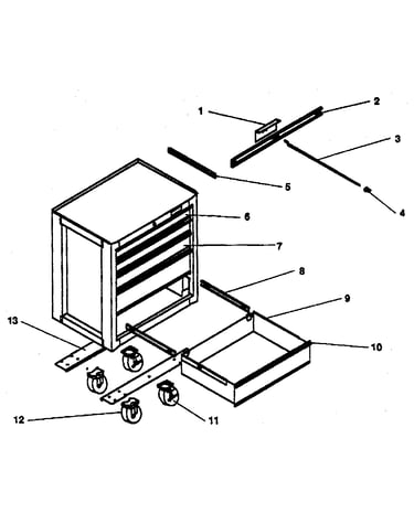 5-drawer roller cabinet