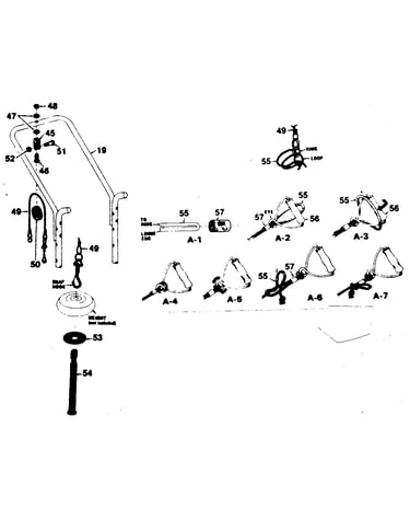 Rope and handle assembly and weight carrier assembly
