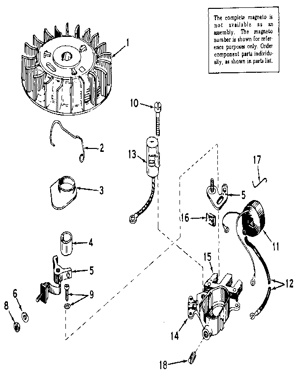 Magneto assembly no. 610945