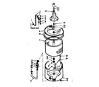 Kenmore 1106824524 tub and basket assembly diagram