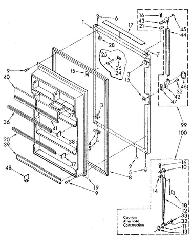 Refrigerator door