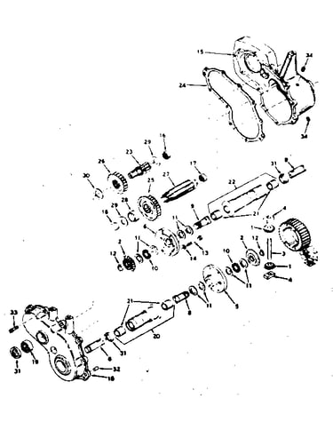 Gear reduction and differential