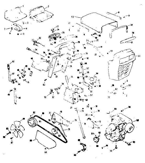 Grill and steering assembly
