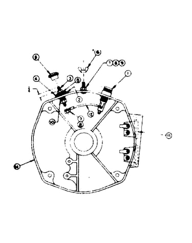 Rear bearing carrier asm w/battery chargine terminals