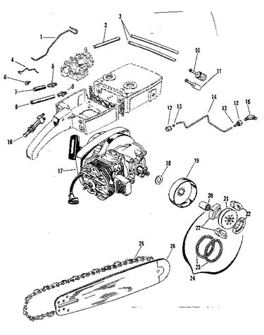 Chian/bar and oil/fuel parts
