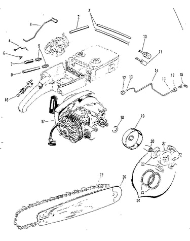 Chain/bar and oil/fuel parts
