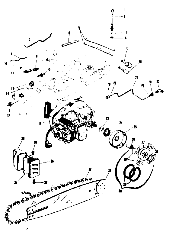 Chain/bar and oil/fuel parts